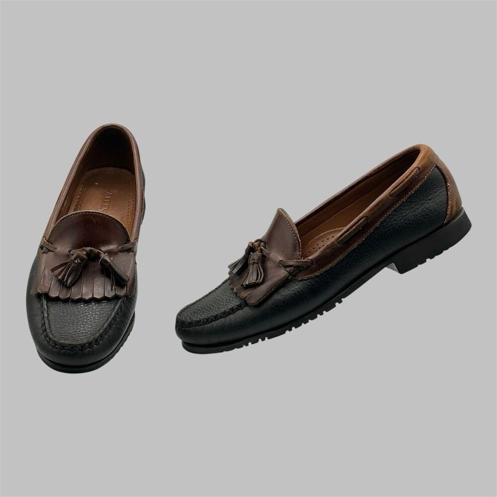 Allen Edmonds Nashua Pebbled Leather Tassel Penny Moc Loafers Shoes Men Size 9 E
